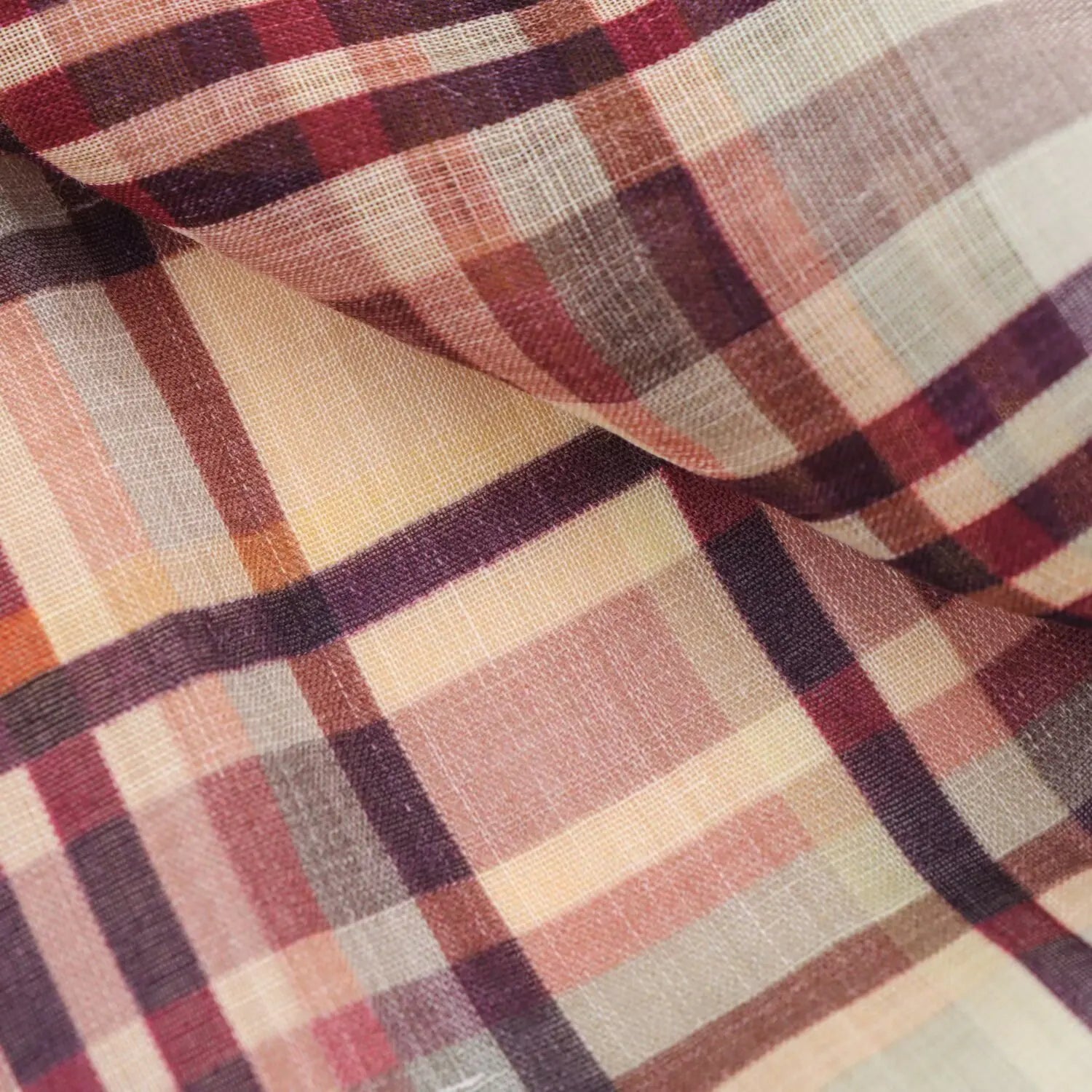 Ladies shirt 2025 new women's linen plaid shirt fashionable and elegant single-breasted design