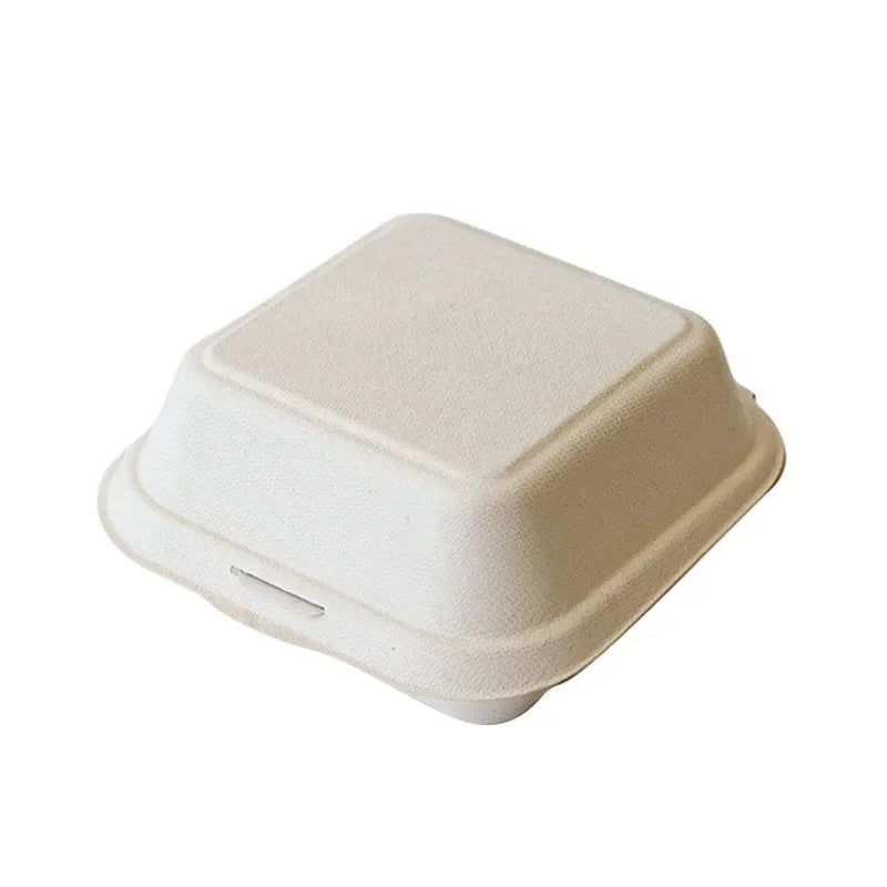 Eco - Friendly Disposable Food Container for Lunch, Bento, Bakery, Fruit, Hamburger, Cake, Meal Prep (50Pcs)