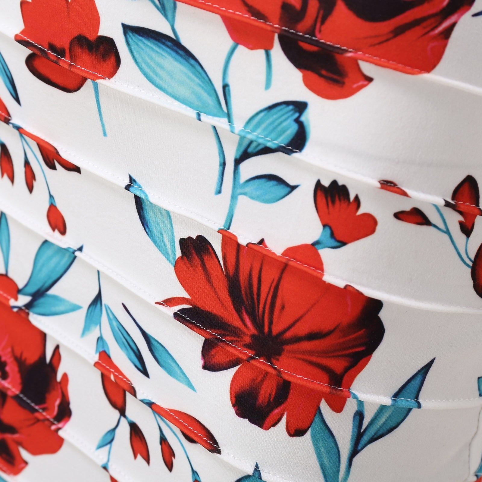 Women Summer Bodycon Mini Dress Sexy Deep V-Neck Floral Print Party Dress High Waist Sleeveless Pleated Backless Cocktail Dress