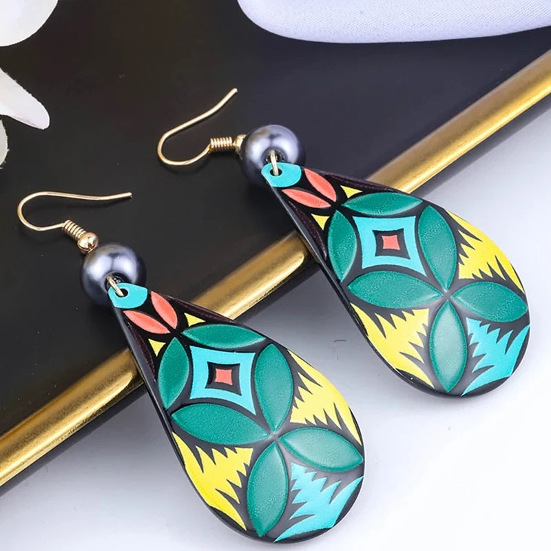 Hawaiian Acrylic Australia Designer Earrings Earring Accessories African Polynesian Jewelry Earring Women's Earrings for Women