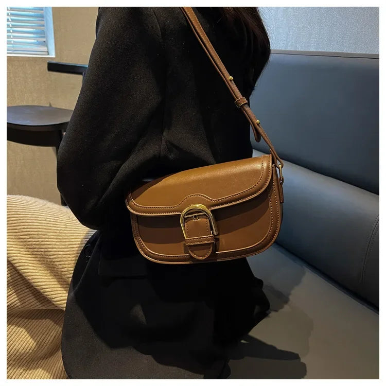 Luxury Square Bag for Women - French Stylish Top Handle Shoulder Purse, Elegant Minimalist Crossbody Handbag