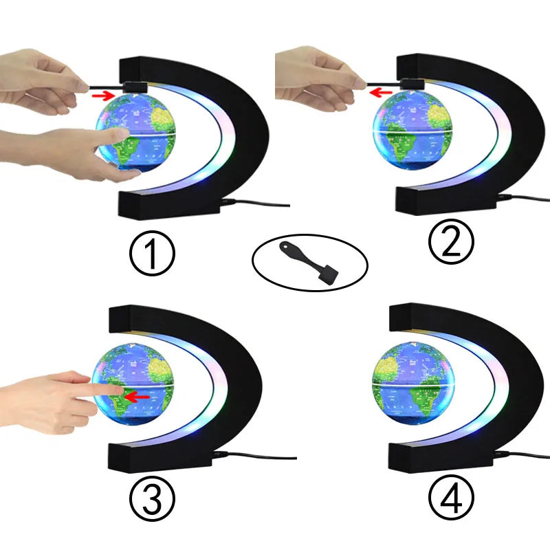 Magnetic Floating Levitation Globe LED World Map Electronic Antigravity Lamp Novelty Ball Light Home Decor Lamps Birthday Gifts