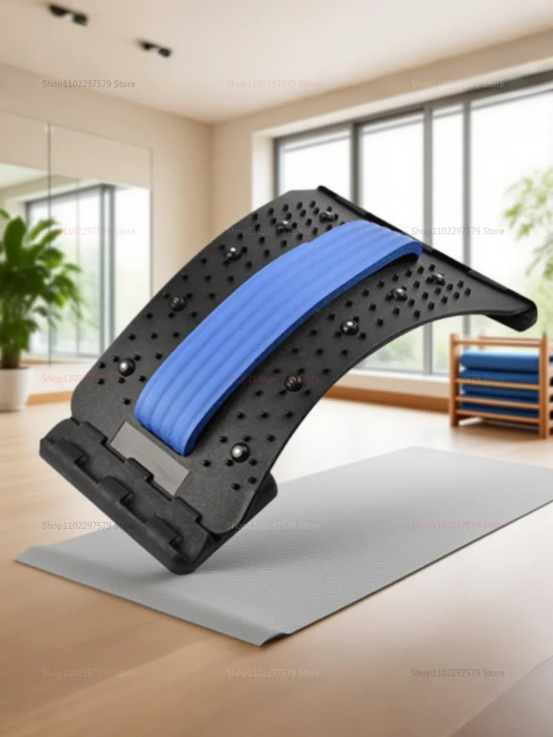 Lumbar Back Stretcher Multi-Level Adjustable Massager Waist Neck Fitness Lumbar Cervical Spine Cervical Spine Support Massager