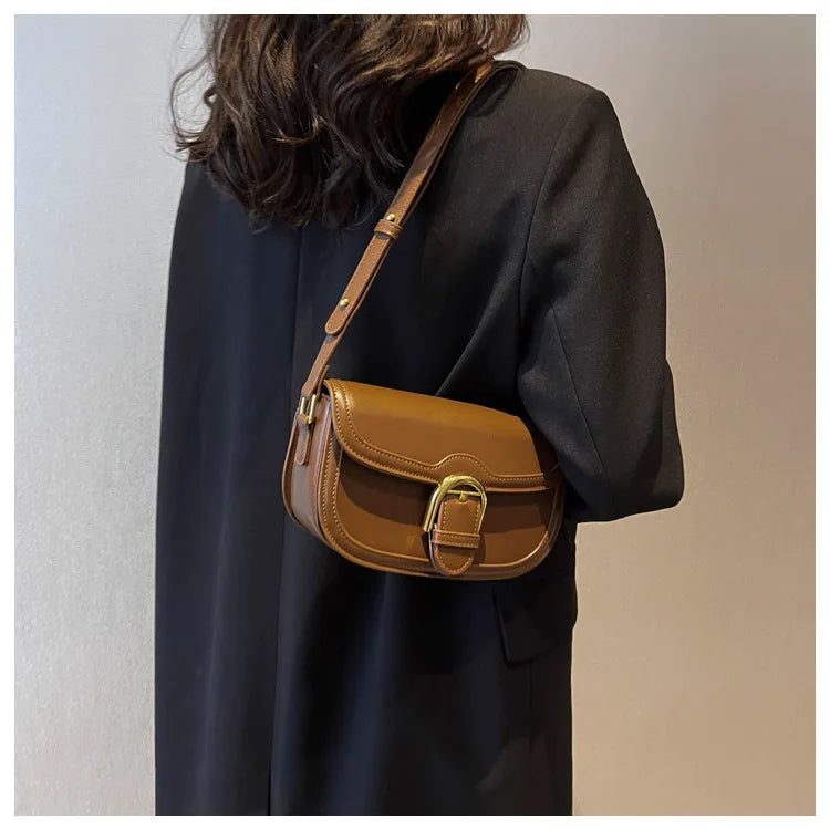 Luxury Square Bag for Women - French Stylish Top Handle Shoulder Purse, Elegant Minimalist Crossbody Handbag