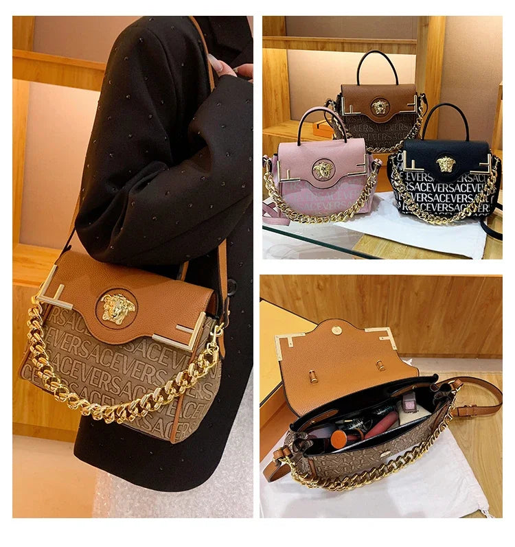 Luxury Brand Famous Designer Women Handbag Leather Shoulder Bag Crossbody Elegant Durable Accessory
