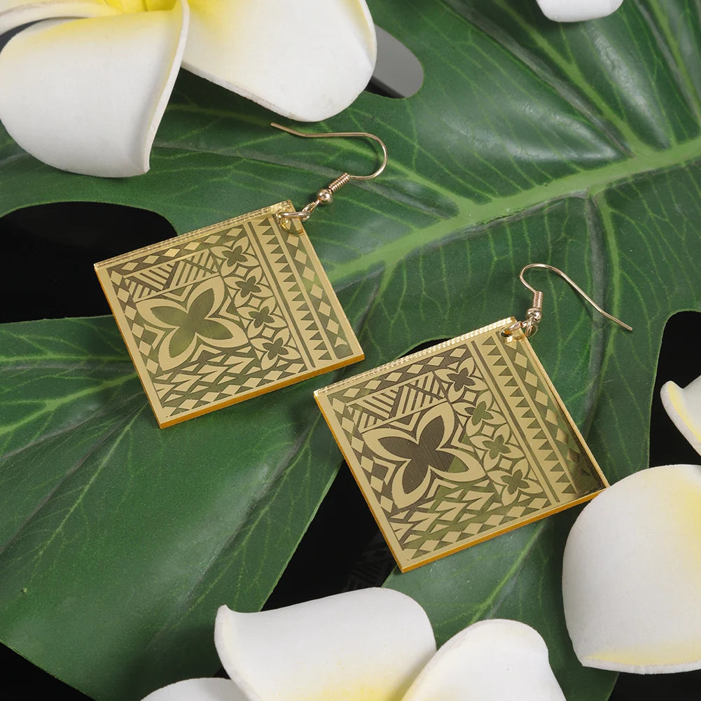 Hawaiian Acrylic Australia Designer Earrings Earring Accessories African Polynesian Jewelry Earring Women's Earrings for Women