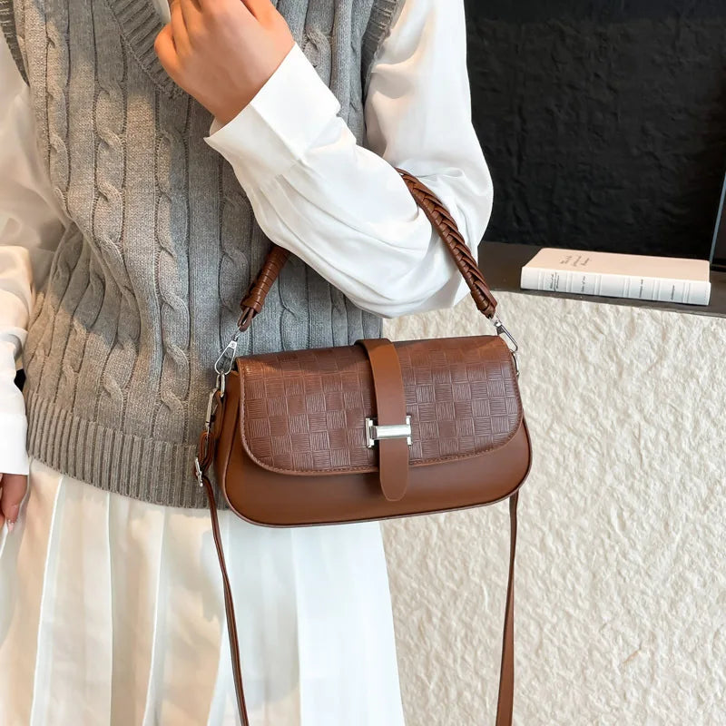 Luxury 2025 Underarm Bag - Trendy Vintage Shoulder Purse, Minimalist Crossbody Bag for Women Evening & Casual