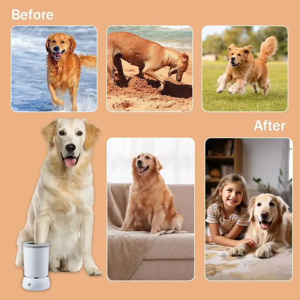 Pet Feet Washer Electrical Pet Paw Cleaner Automatic Pet Foot Cleaning Cup Portable Quick Low Noise Dog Cat Paw Cleaner