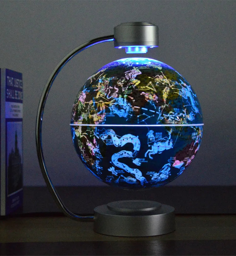 High-tech 8 Inch Magnetic Levitation Globe With LED Light Electronic Floating Globe for Child Home Bedroom decor Christmas gifts