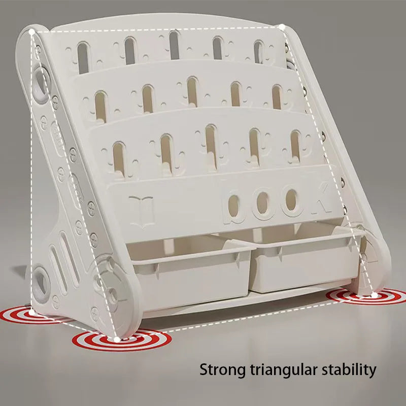 Eco-friendly Children's Bookshelf Home Bedroom Children's Picture Books Toy Storage Cabinet Snacks Sundries Organizer Rack