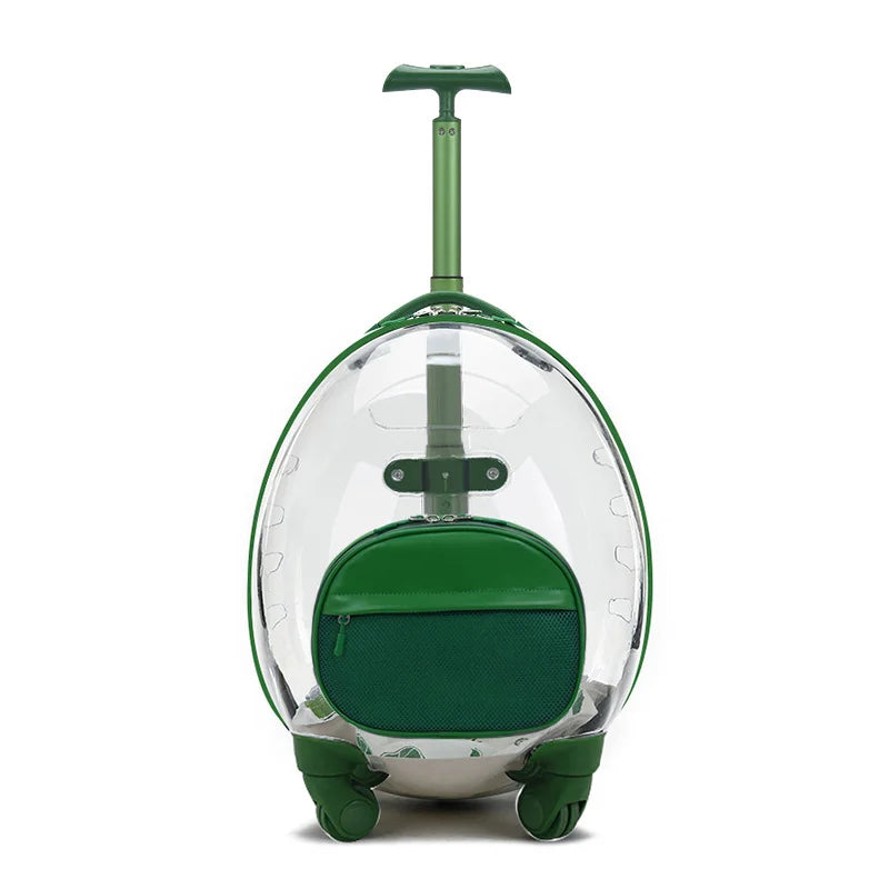 Pet Transparent Trolley Case Cat Dog Travel Convenient Portable Large Capacity Cart Ventilate Pet Carriers Supplies Accessories