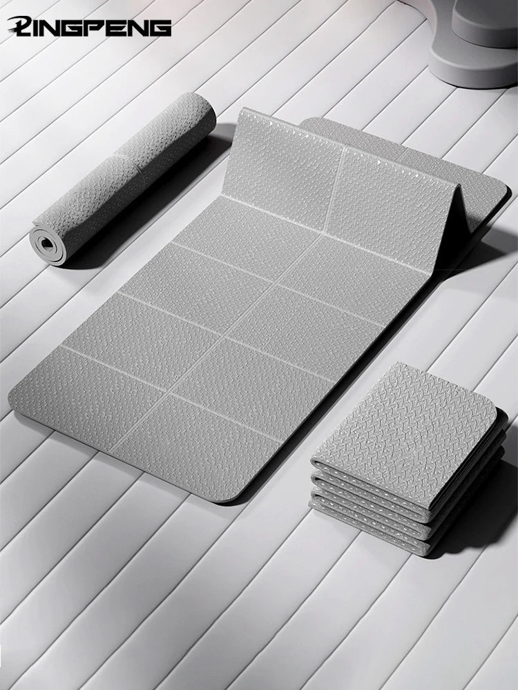 Foldable Yoga Mat Mute Eco Friendly Folding Travel Fitness Exercise Double Sided Non-Slip For Pilates & Floor Workouts Dance