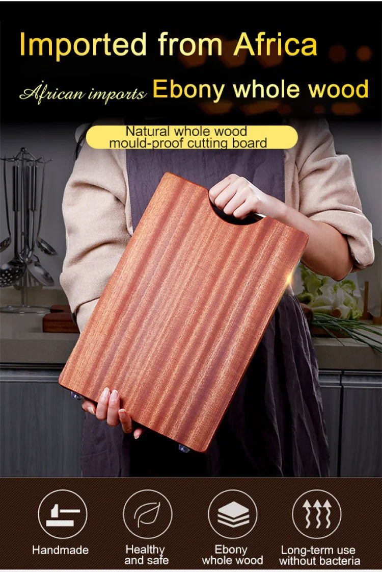 Ebony Household Chopping Board Antibacterial And Mildew-Proof Household Solid Wood Chopping Board Kitchen Special Double-Sided