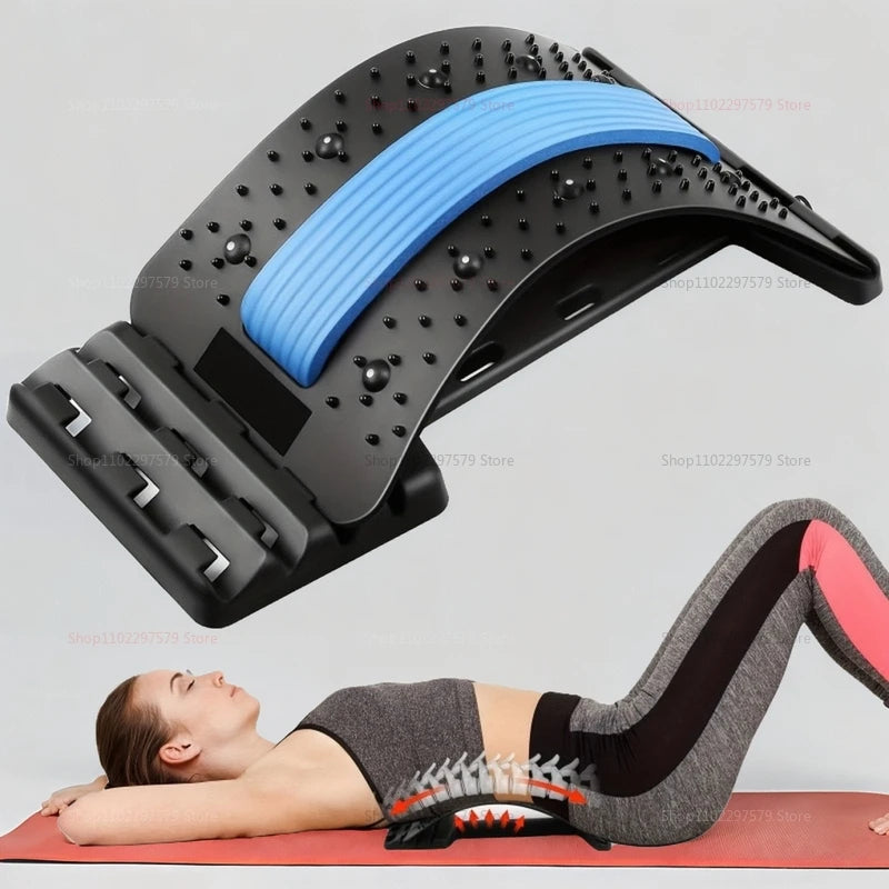 Multi-angle Massager Auxiliary Correction Relieve Lumbar Spine Pain Support Stretch Massage Lumbar Traction To Relieve Pain