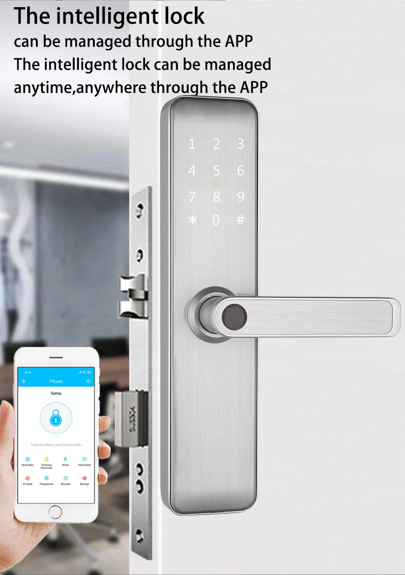 Home Security System Smart Locks Hotel Lock System Front Door Locks WiFi Zigbee