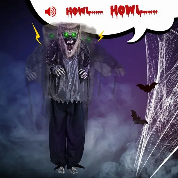 6.9ft Inflatable Werewolf Outdoor Halloween Yard Decorations Festive Holiday Decorative Element