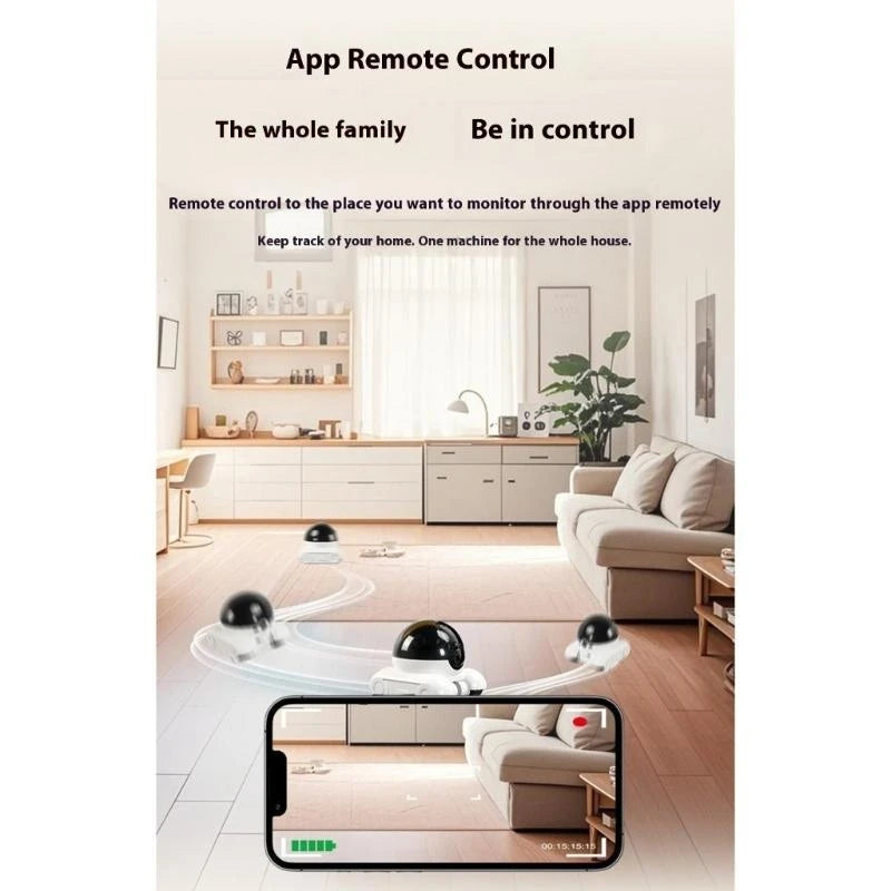 Real Time Moving Security Robot Camera for Pet with 1080P Live Feed and Voice Chatting,with 1080P Live Feed and Voice Chatting