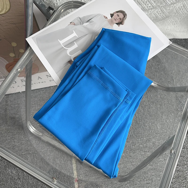 Hot Sale Fitness Female Leggings Running Pants Naked feeling Leggings High Waist Push Up Sport Women Fitness Running Yoga Pants