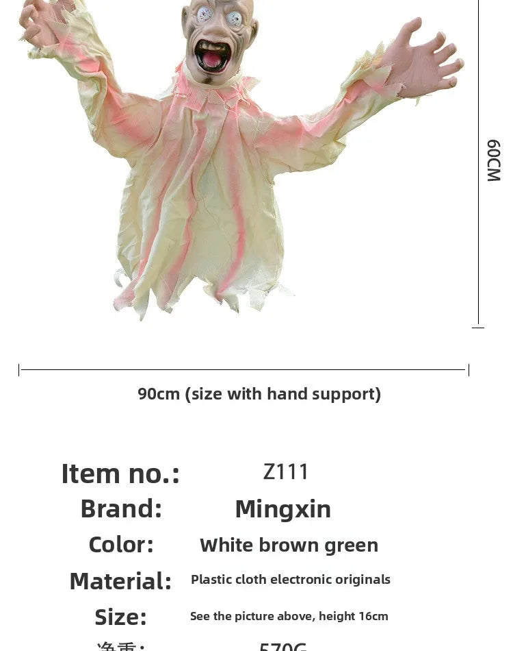 Halloween Horror Decoration Swing Ghost Amazon's New Best-selling Voice-controlled Decoration Scary Prop