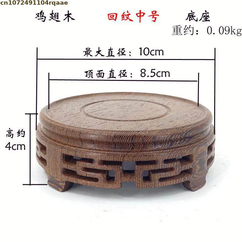 Eco-friendly Wooden Plant Stand Exquisite Carved Bonsai Holder Vase Flower Pot Sorting Table Shelf Home Decoration Wood Pedestal
