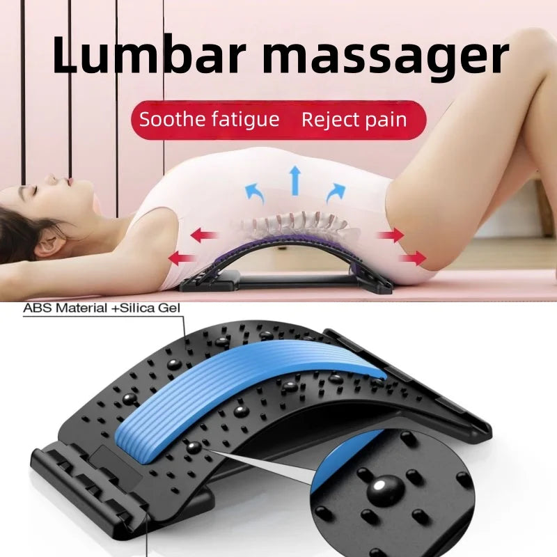 Multi-angle Massager Auxiliary Correction Relieve Lumbar Spine Pain Support Stretch Massage Lumbar Traction To Relieve Pain