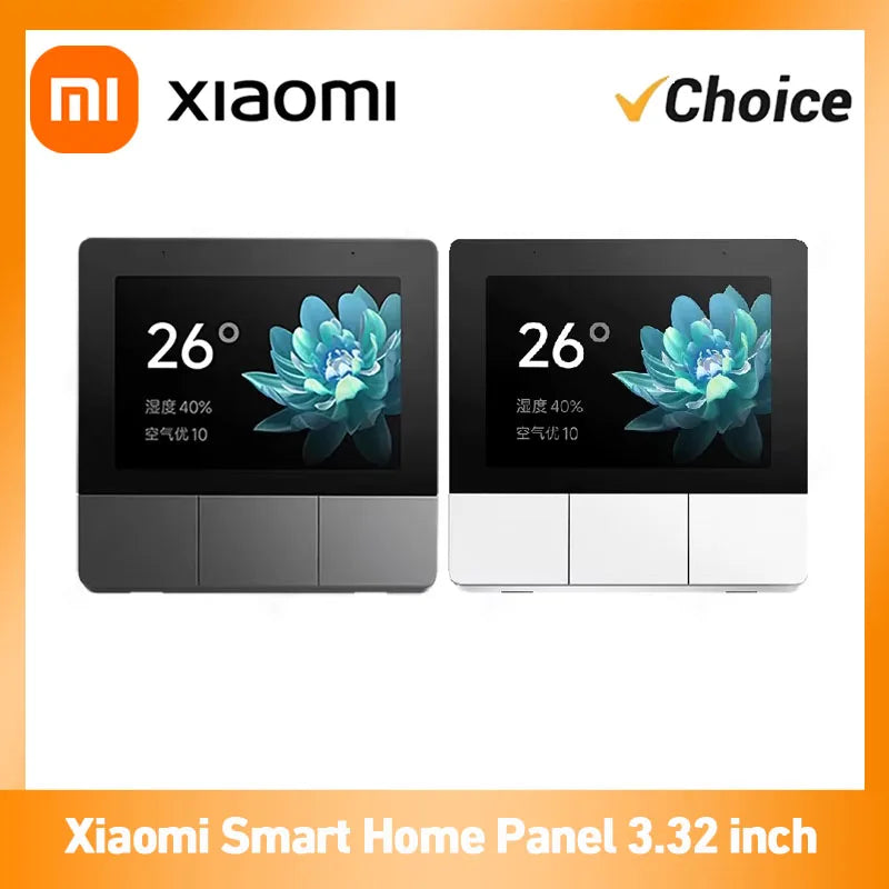 Xiaomi Smart Home Panel 3.32 inch Touch Screen Bluetooth Mesh Gateway Traditional 86 spec UI Custom Interaction Work with mihome