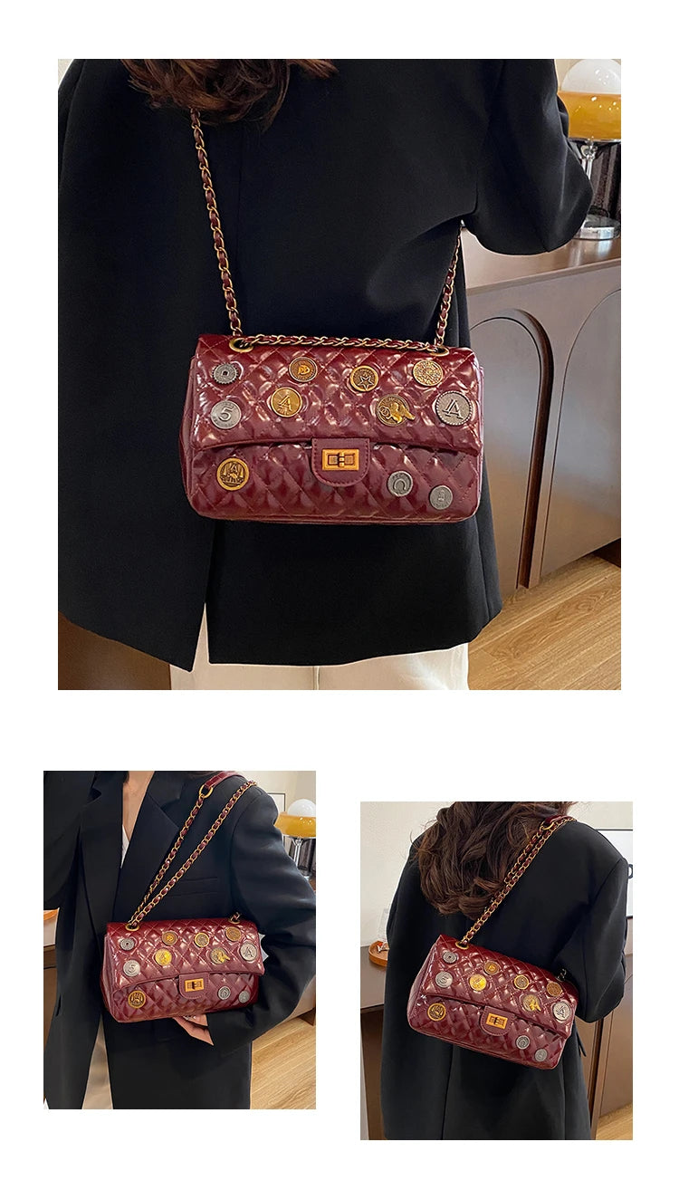 Luxury Hand Bags Shoulder Bag for Women Premium Leather Elegant Look with Inner Organization and Durability