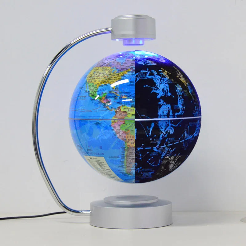 High-tech 8 Inch Magnetic Levitation Globe With LED Light Electronic Floating Globe for Child Home Bedroom decor Christmas gifts