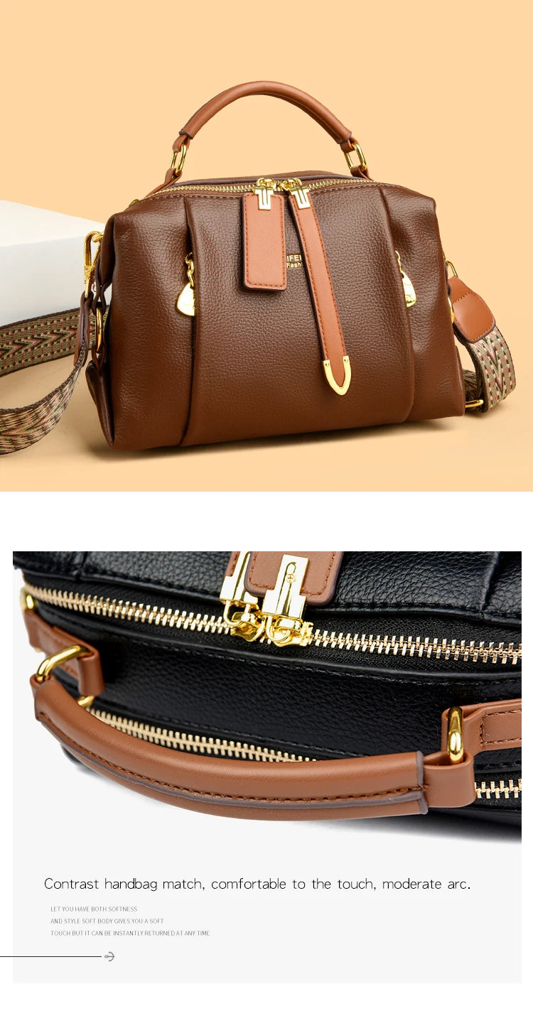 Luxury Designer Leather Shoulder Crossbody Bags for Women 2025 High Quality Ladies Fashion Handbags Female Messenger Sac A Main