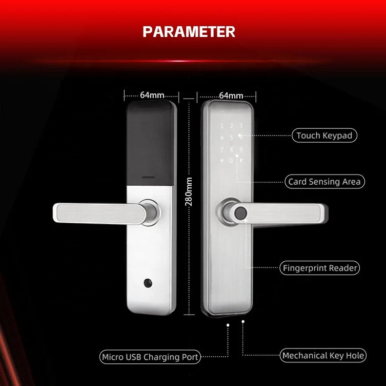 Home Security System Smart Locks Hotel Lock System Front Door Locks WiFi Zigbee