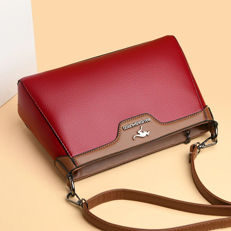 Luxury Designer Women's One Shoulder Crossbody Bag 2023 New 2 Straps Women's Handbag Wallet High Quality Leather Shoulder Bag