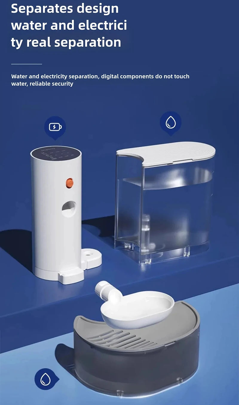 The New Smart Tipping Pet Water Dispenser Is A Rechargeable Automatic Water Dispenser Suitable For Both Cats And Dogs
