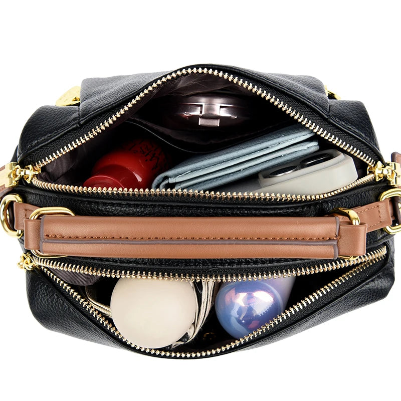 Luxury Designer Leather Shoulder Crossbody Bags for Women 2025 High Quality Ladies Fashion Handbags Female Messenger Sac A Main