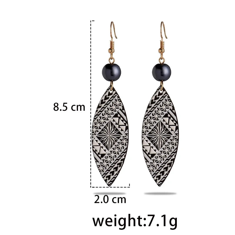 Hawaiian Acrylic Australia Designer Earrings Earring Accessories African Polynesian Jewelry Earring Women's Earrings for Women