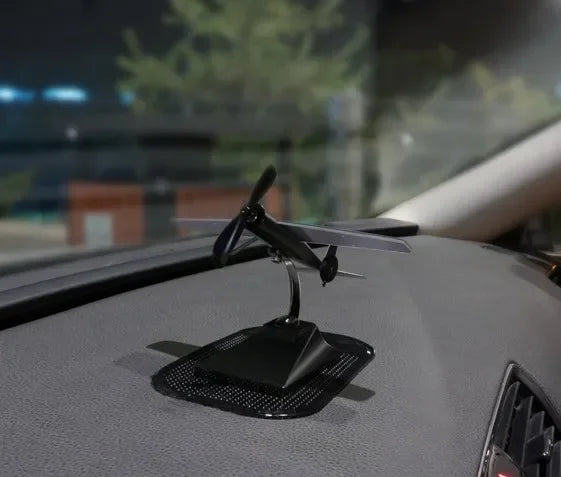 Eco Friendly Solar Aircraft Model Decoration Charming Plane Ornament for Car Enthusiasts and Home Accents