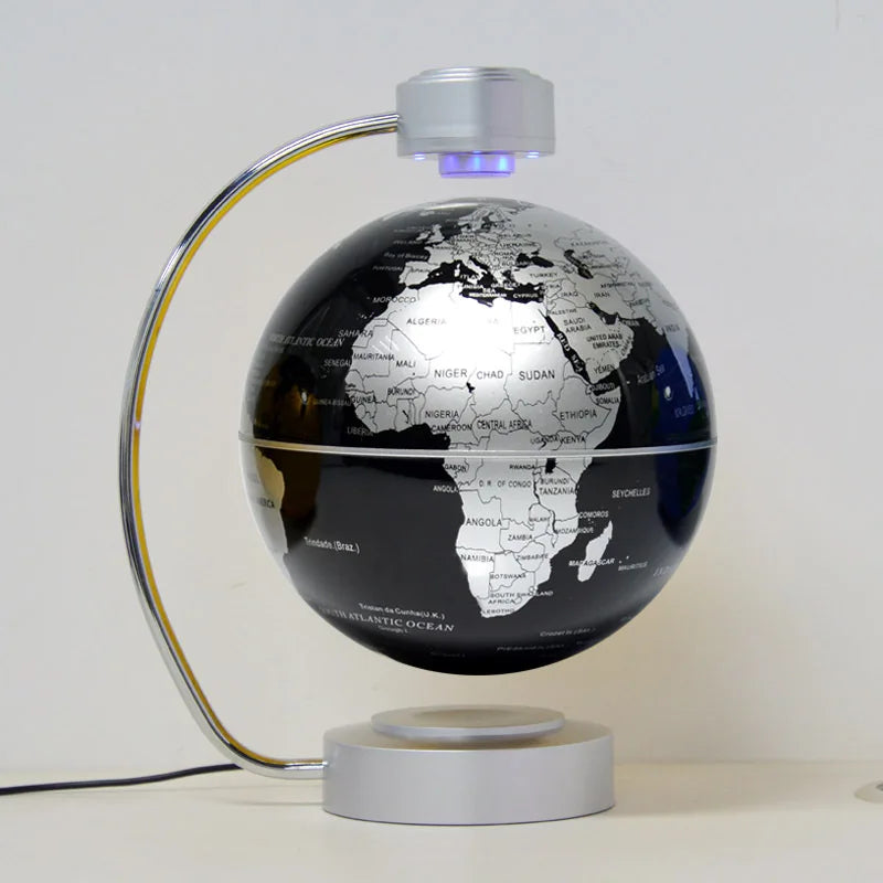 High-tech 8 Inch Magnetic Levitation Globe With LED Light Electronic Floating Globe for Child Home Bedroom decor Christmas gifts
