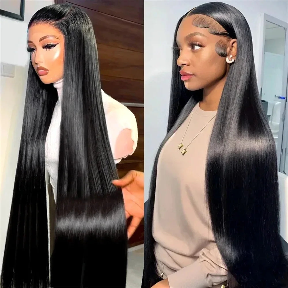 13x6 Bone Straight HD Transparent Lace Front Human Hair Wigs 13x4 Lace Frontal Wig Brazilian 360 Full Lace Wigs For Black Women