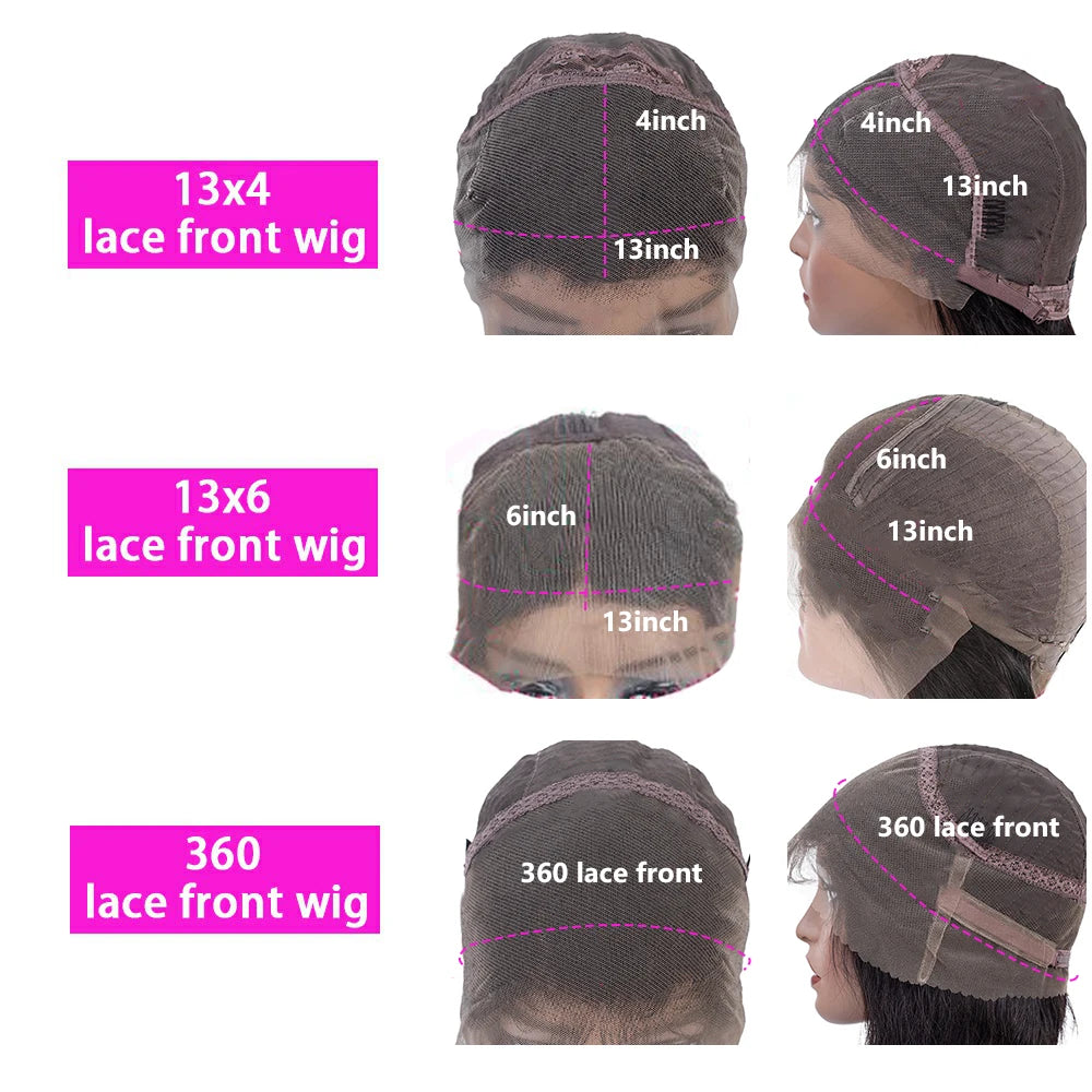 13x6 Bone Straight HD Transparent Lace Front Human Hair Wigs 13x4 Lace Frontal Wig Brazilian 360 Full Lace Wigs For Black Women