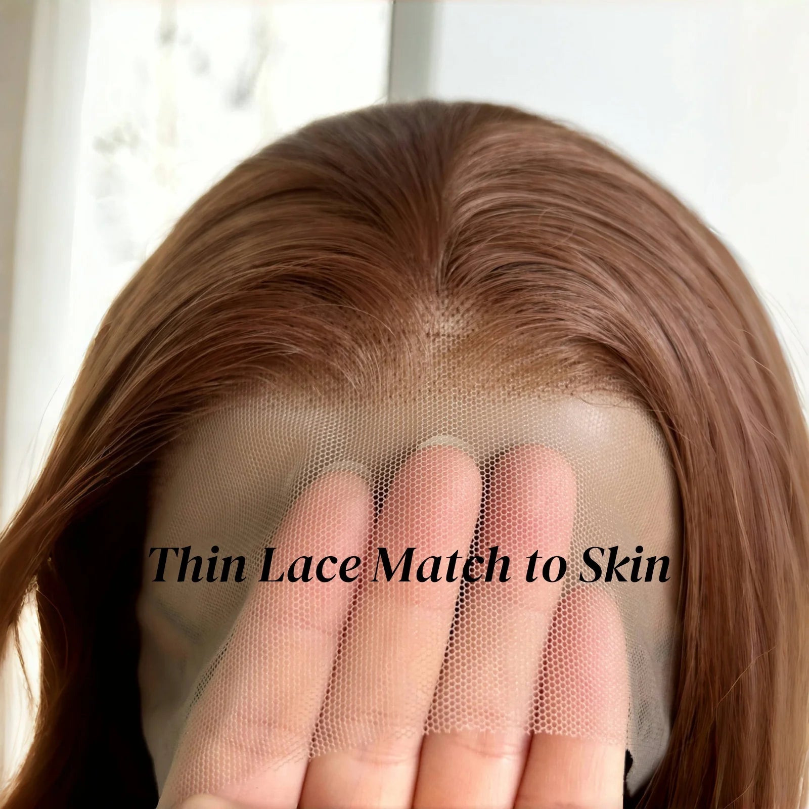 Ginger Brown Wig Long Curly Wavy Synthetic Middle Part Loose Deep Wave Auburn Colored 13X4 Frontal Wigs for Women Daily Party