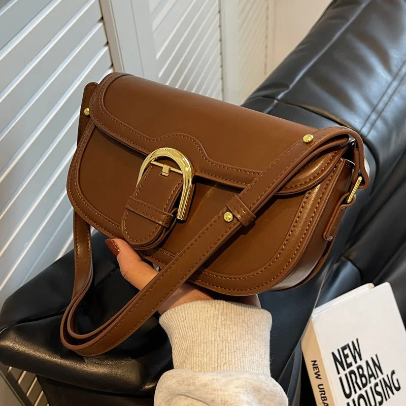 Luxury Square Bag for Women - French Stylish Top Handle Shoulder Purse, Elegant Minimalist Crossbody Handbag