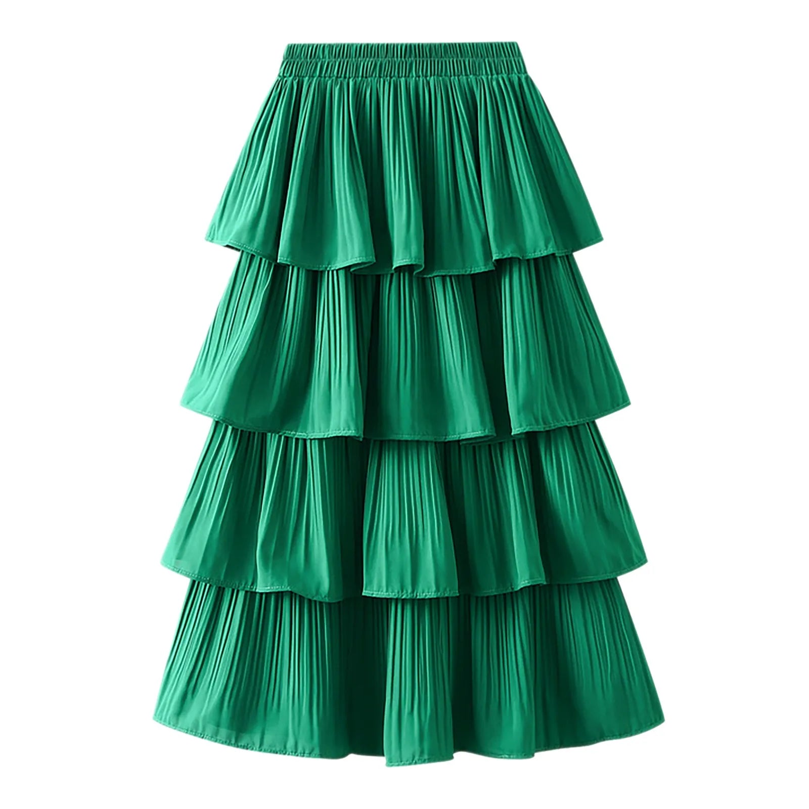 Women Skirt Set New Women Tiered Pleated High Waist Cake Skirt Lady Casual Dress Female Solid Skirt Skirts for Women