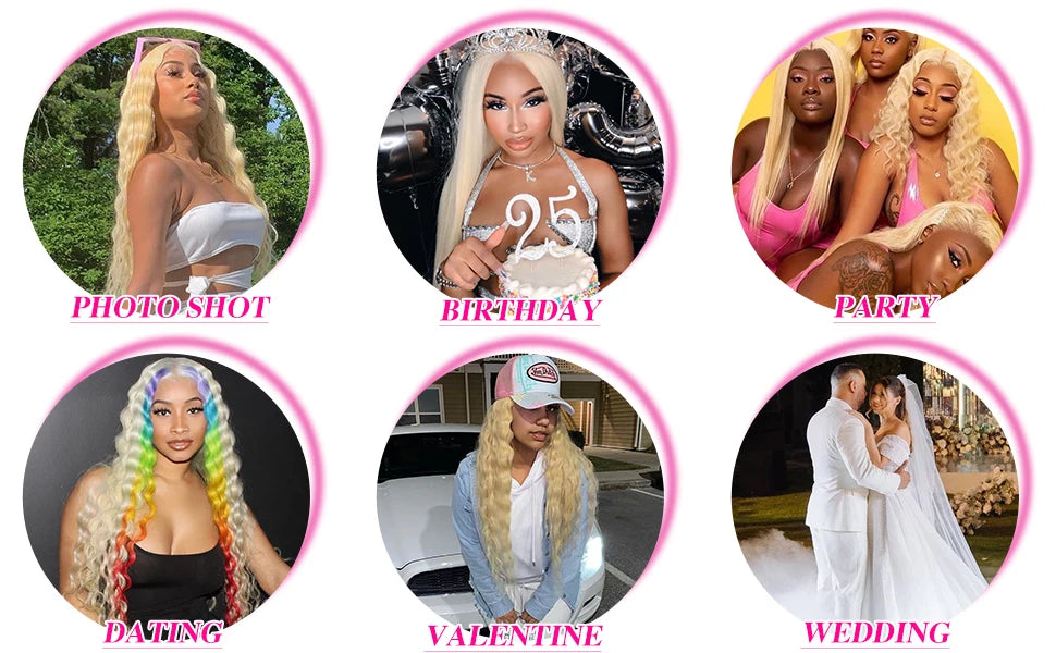 30 Inch 200 Density Curly Wigs 613 Hd Lace Frontal Wig 13x6 13x4 Deep Wave Lace Front Wig Human Hair Brazilian Hair For Women