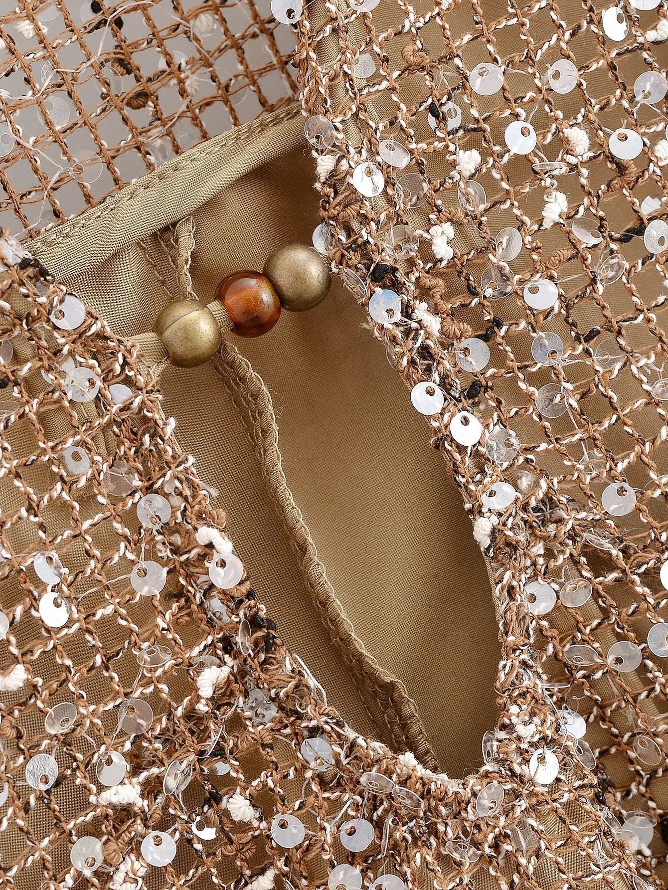 Women's clothing 2025 new European and American fashion simple pearl piece decoration celebrity style midi dress