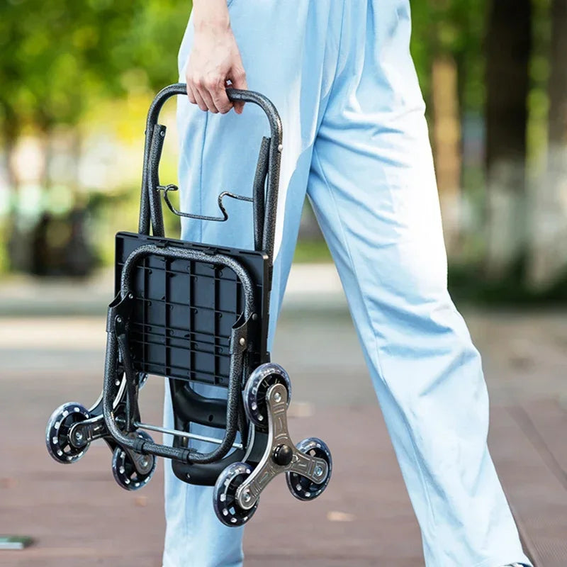 Light Grocery Shopping Trolley Climbing Stairs Folding Trailer Household Outdoor Travel Hand Pull Shopping Cart