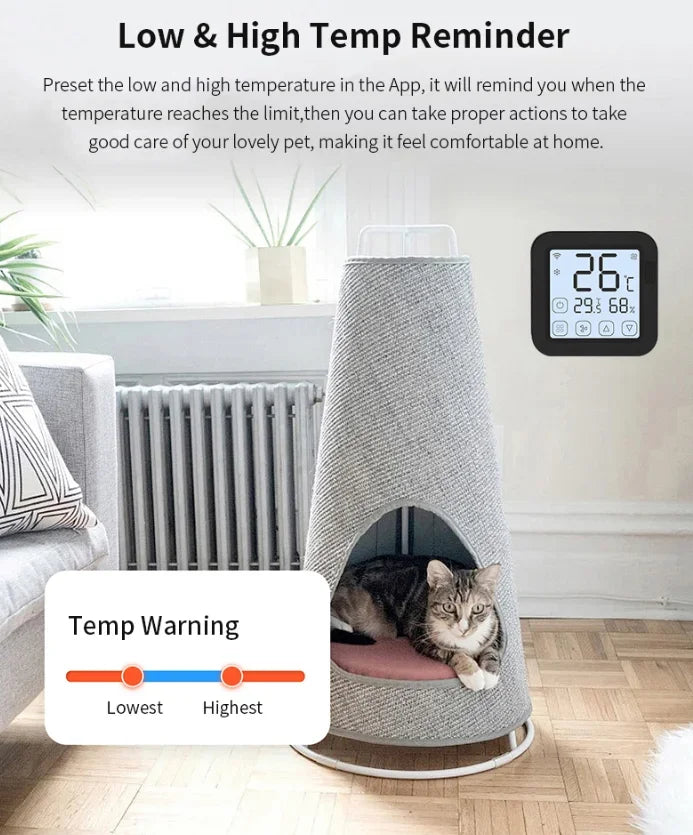 Smart Home Product Smart WiFi IR Universal Remote Temperature Humidity Sensor Remote Control with LED Screen