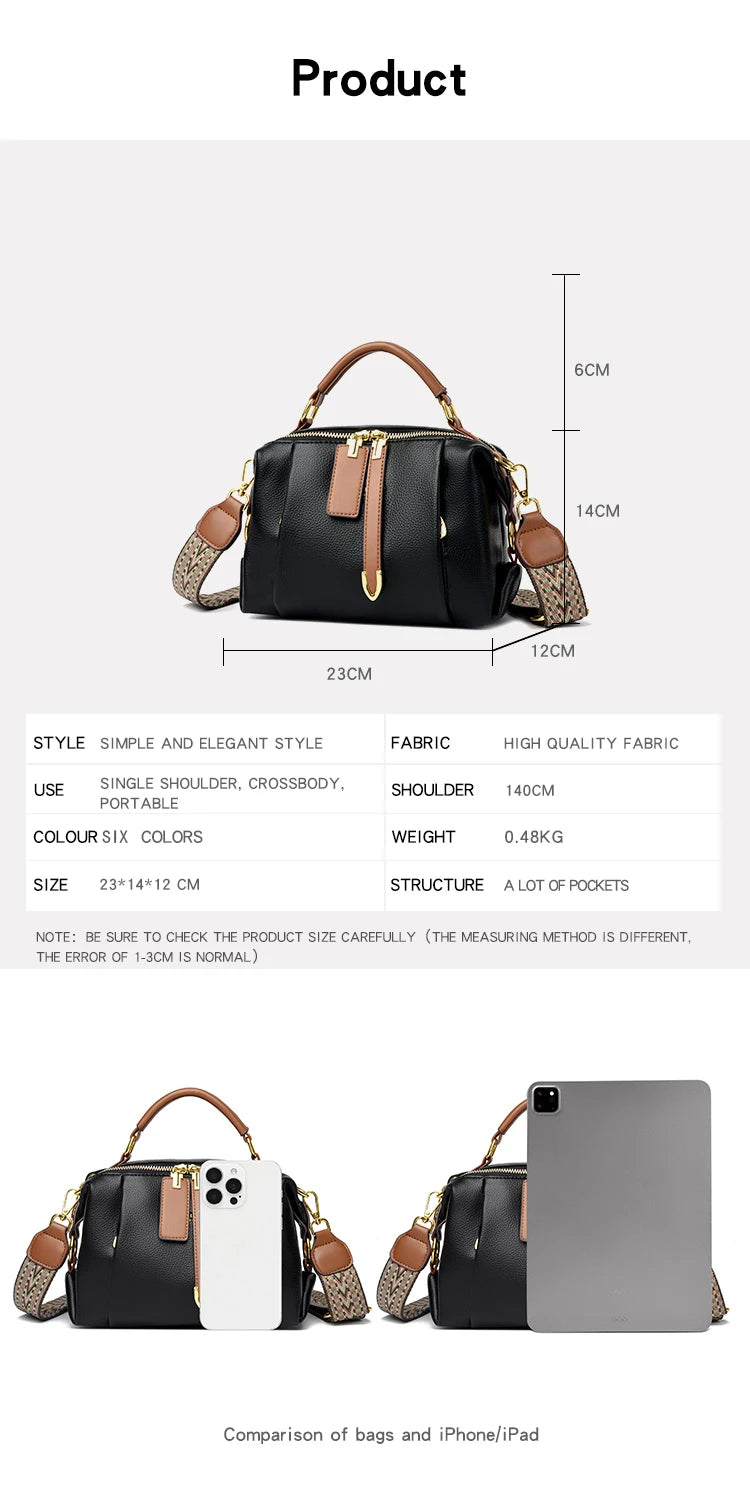 Luxury Designer Leather Shoulder Crossbody Bags for Women 2025 High Quality Ladies Fashion Handbags Female Messenger Sac A Main