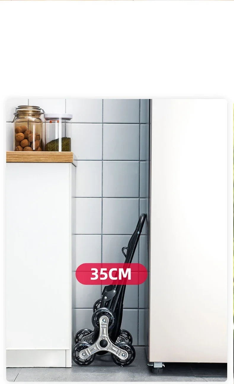 Light Grocery Shopping Trolley Climbing Stairs Folding Trailer Household Outdoor Travel Hand Pull Shopping Cart