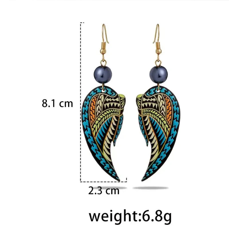 Hawaiian Acrylic Australia Designer Earrings Earring Accessories African Polynesian Jewelry Earring Women's Earrings for Women