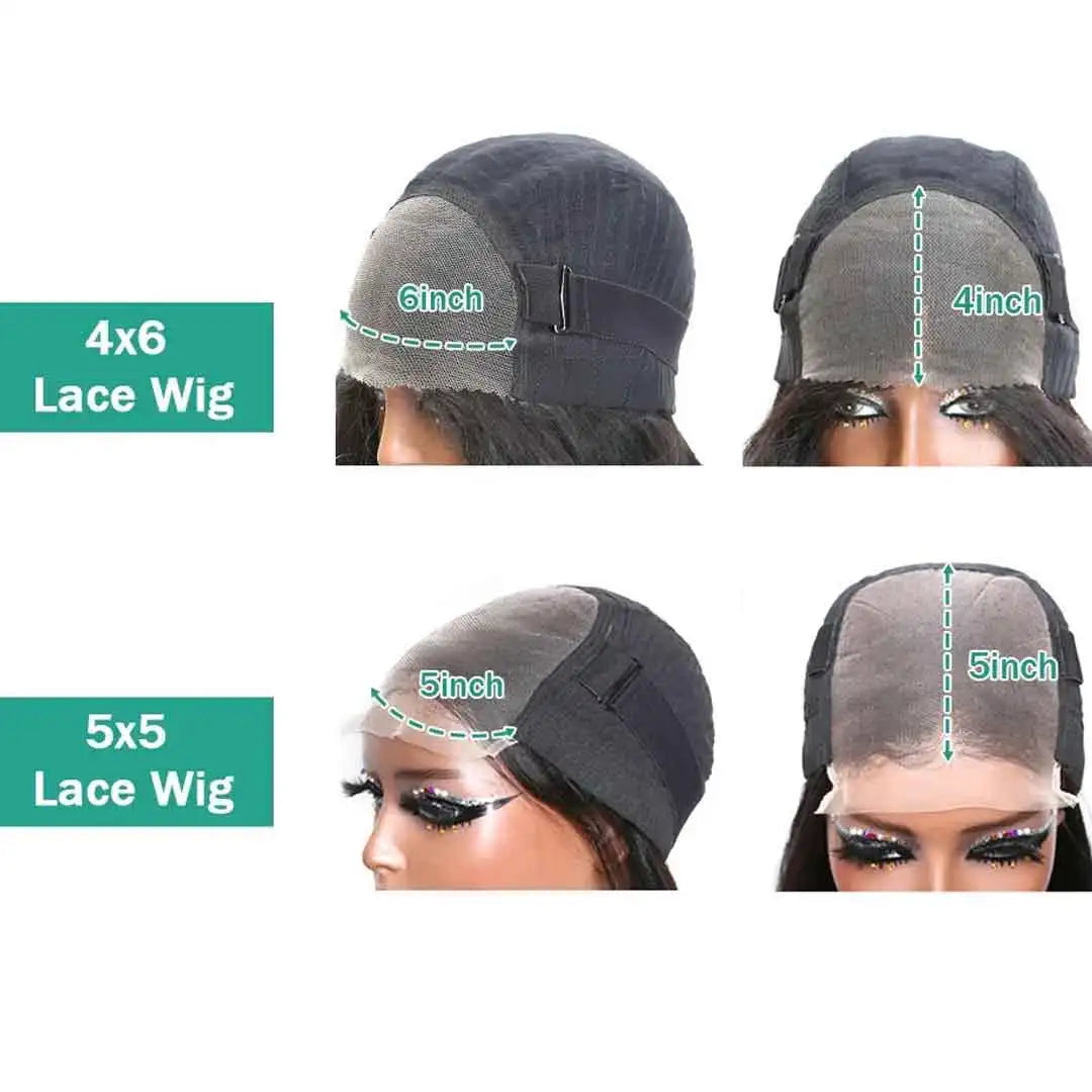 180 Density Glueless Wig Ready To Wear 13X6 Straight Frontal Wig Pre Plucked 4x4 Closure Wig 360 Hd Lace Front Human Hair Wig