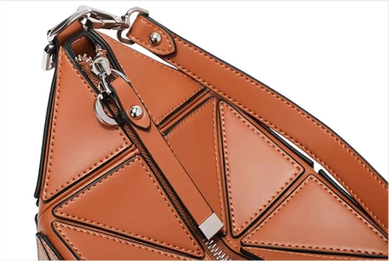 Luxury Designer Bucket Bags For Women 2025 New Geometric Patchwork Fashion Shoulder Bag High Quality Trend Exquisite Female Bags